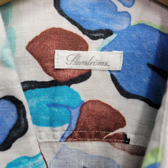 STENSTROMS WOMEN FLORAL LINEN BUTTON SHIRT, SIZE 34 - Picture 5 of 10